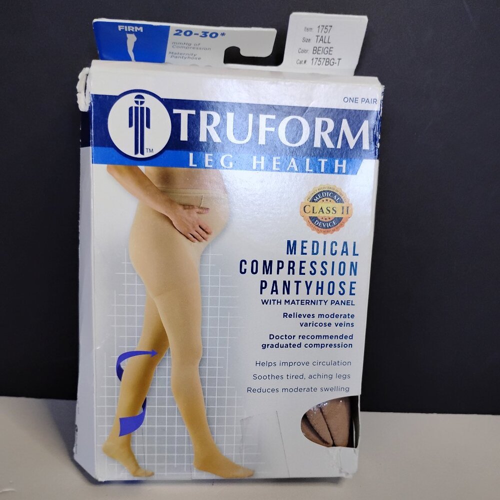 TRUFORM Classic Medical Maternity Compression Pantyhose 20-30"